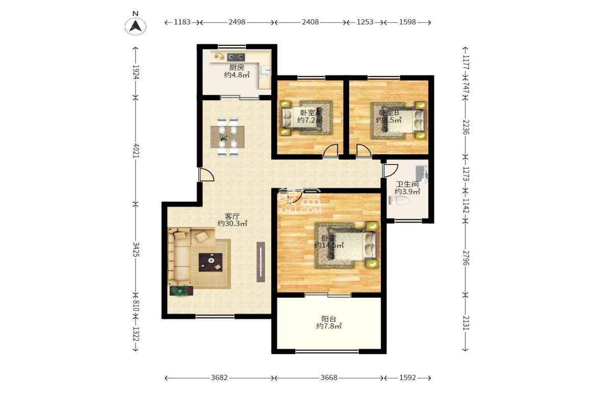 山水湾  3室2厅1卫    1700.0元/月 山水湾  3室2厅1卫    1700.0元/月户型图