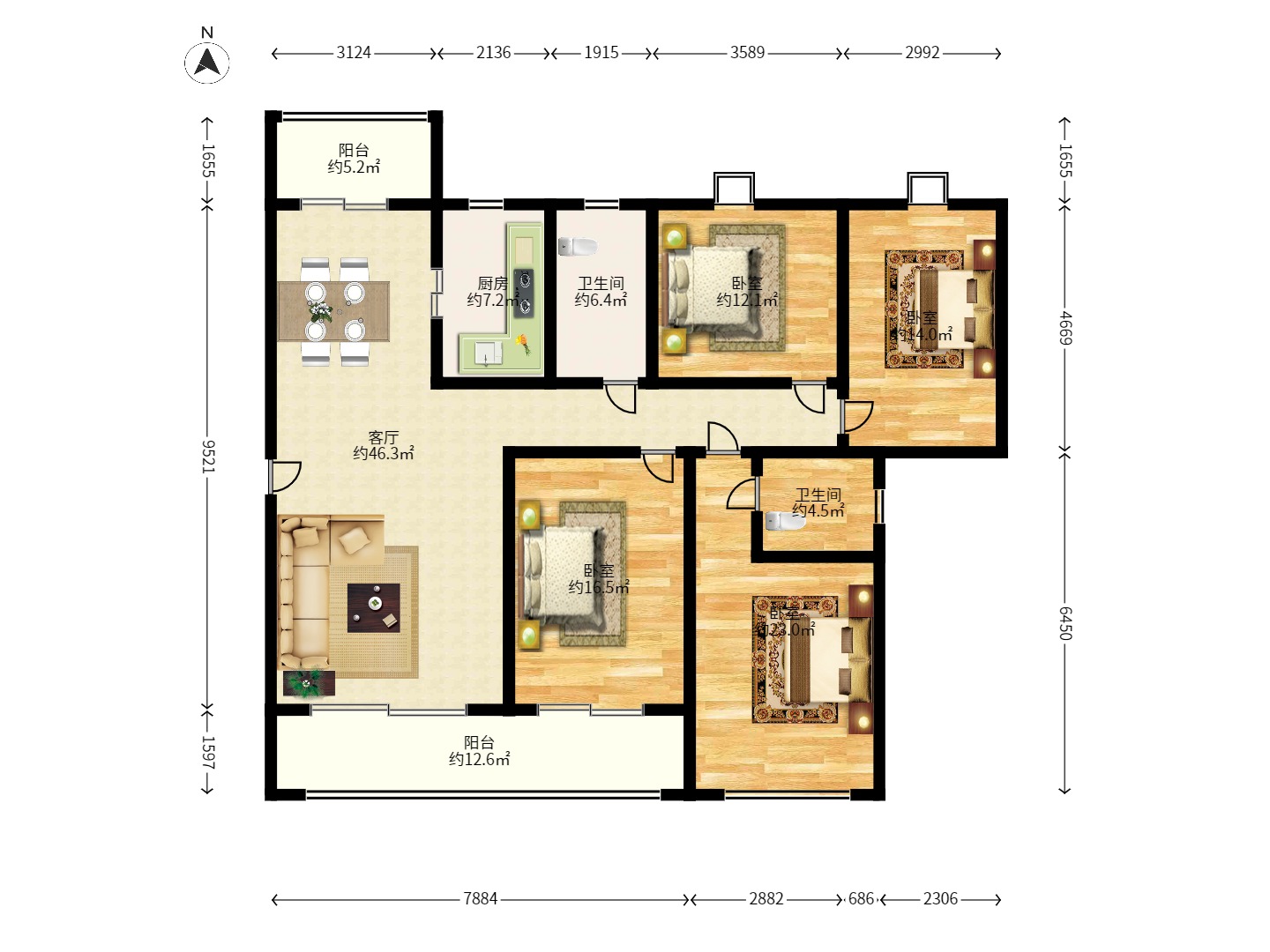 金质嘉苑 金质嘉苑室内图2