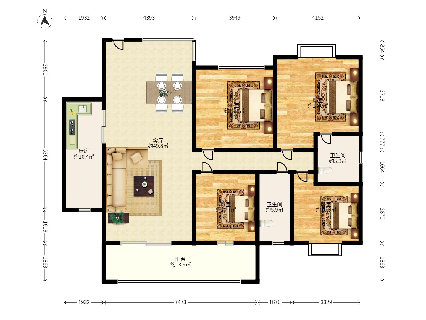 麓谷加州阳光 麓谷加州阳光室内图2