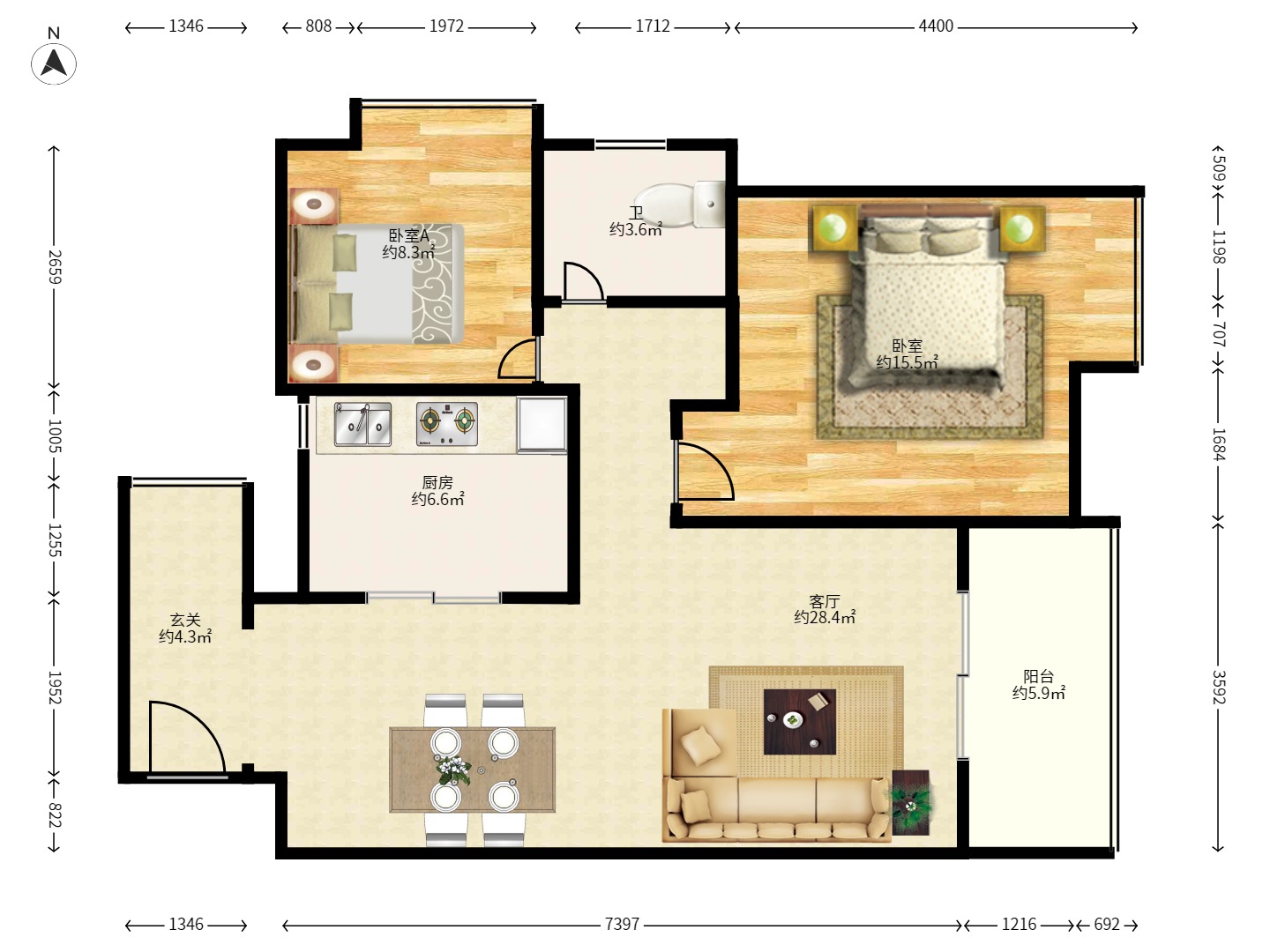 东门尚苑 东门尚苑室内图2