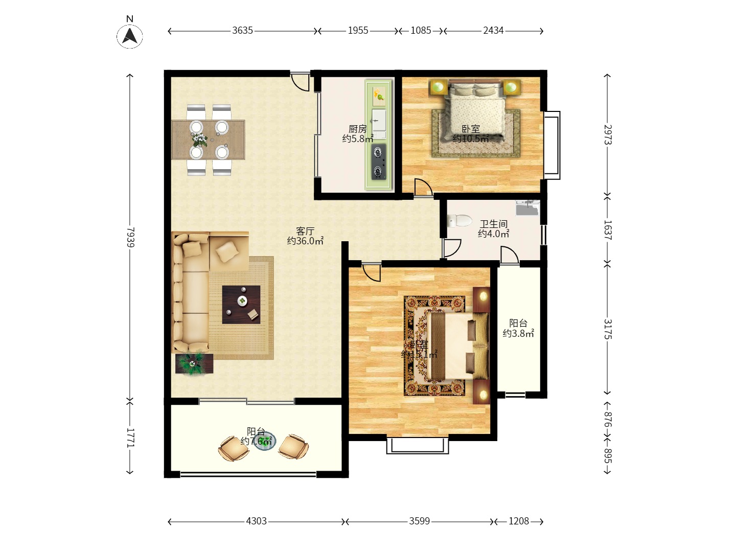 麓谷加州阳光 麓谷加州阳光室内图2