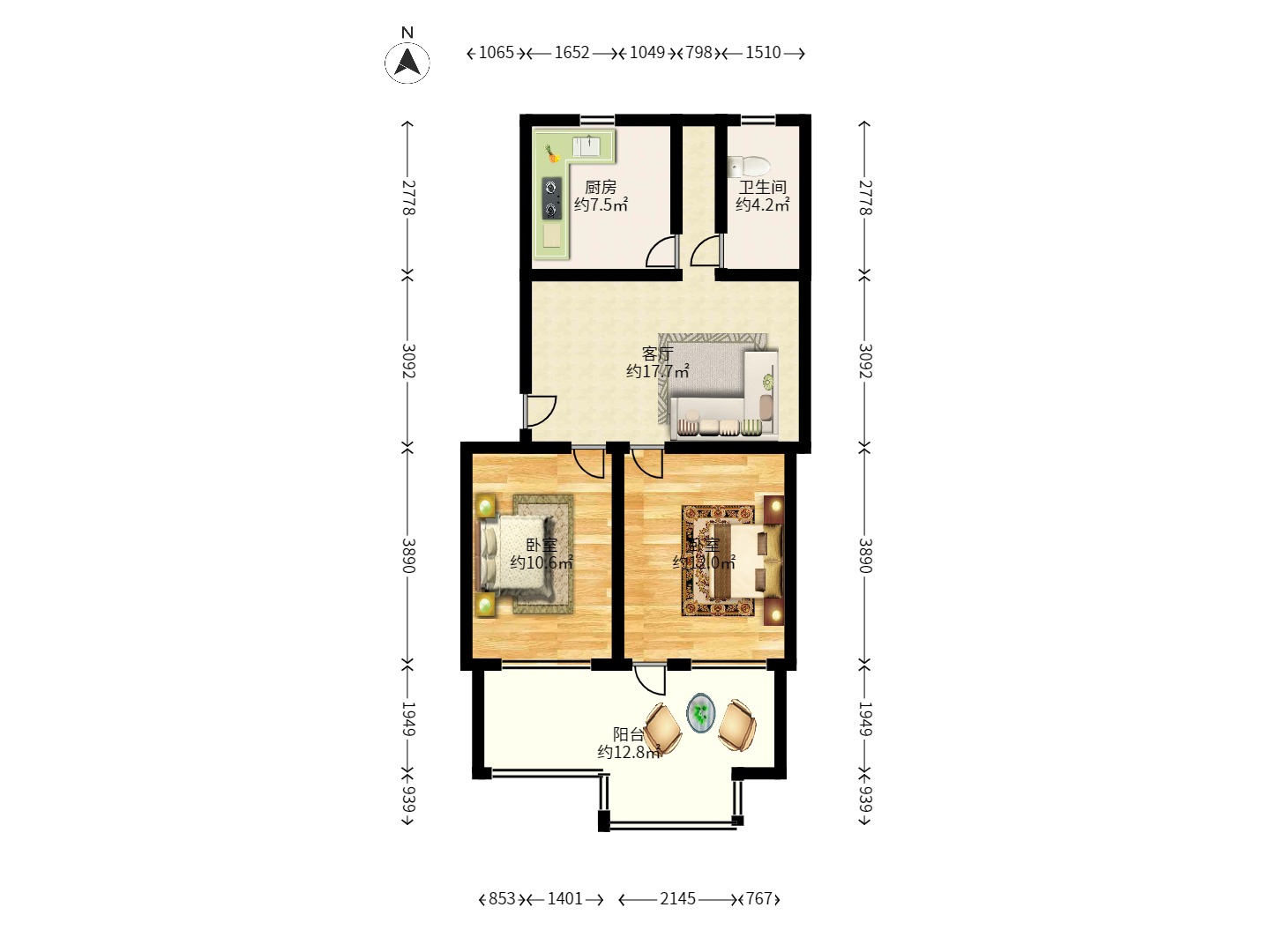 东瓜山二村 东瓜山二村室内图2
