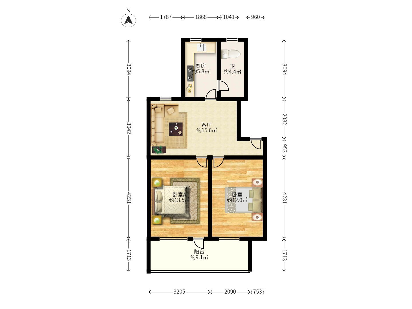 向东园社区(国税局宿舍) 向东园社区(国税局宿舍)室内图2