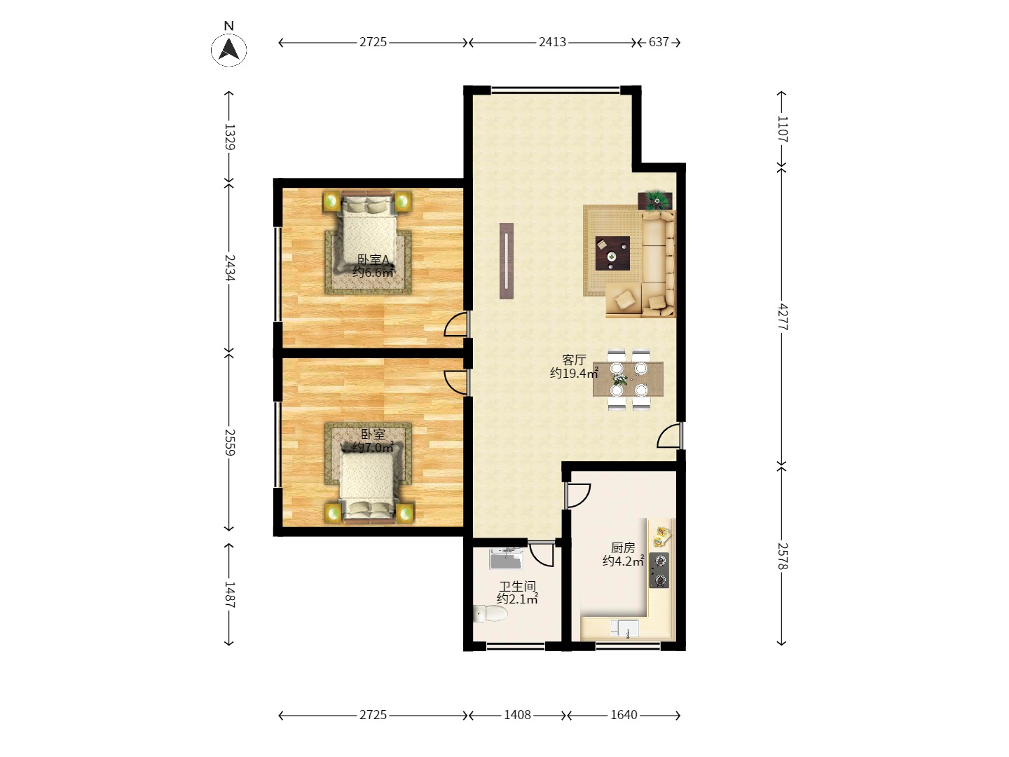 逸苑小區(qū)（農(nóng)大教工宿舍）室內(nèi)圖2
