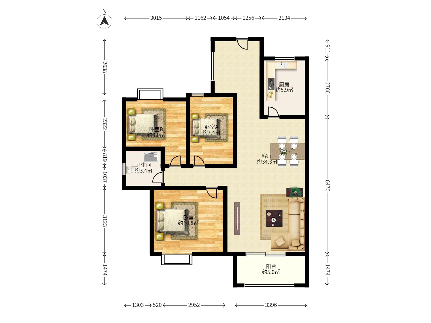 雄新水印廊桥(雄新华府) 雄新水印廊桥(雄新华府)室内图2