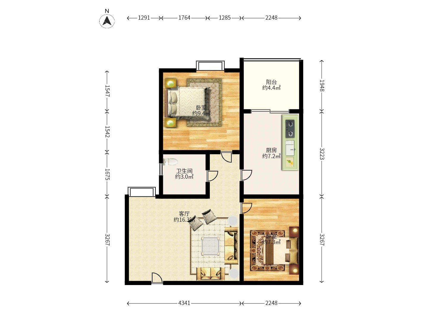 三王丽都  1室1厅1卫    2400.0元/月 三王丽都  1室1厅1卫    2400.0元/月户型图