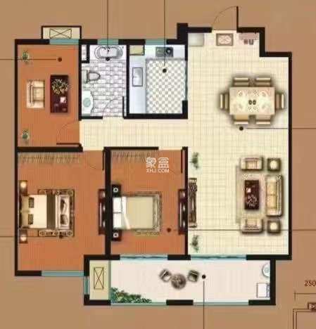 银桥小区 2室1厅1卫 700.0元/月 银桥小区 2室1厅1卫 700.0元/月户型图