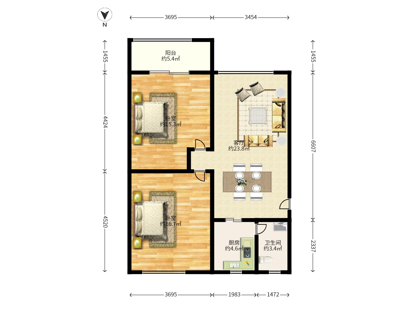 窑岭农业银行宿舍 窑岭农业银行宿舍室内图2