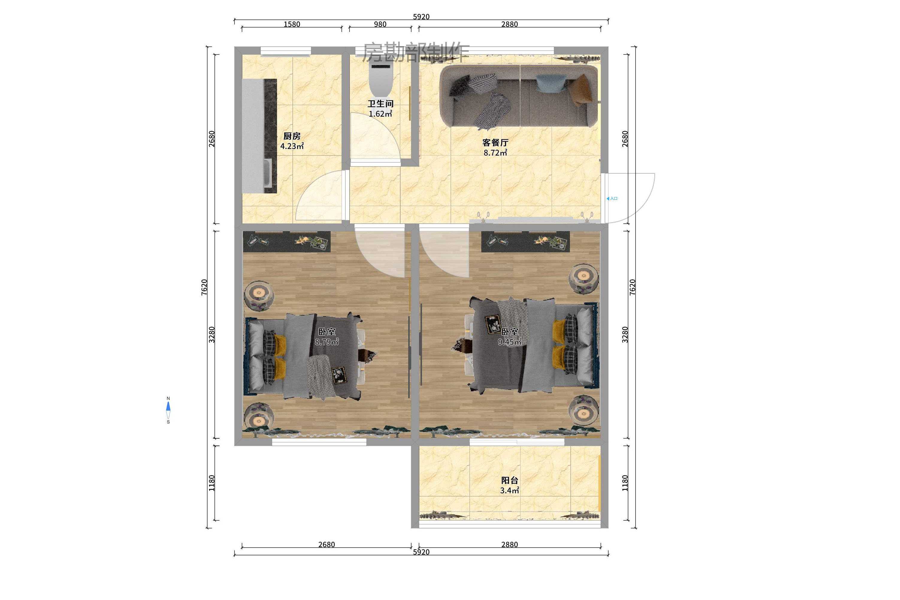 复兴街（陈家巷）散盘室内图2