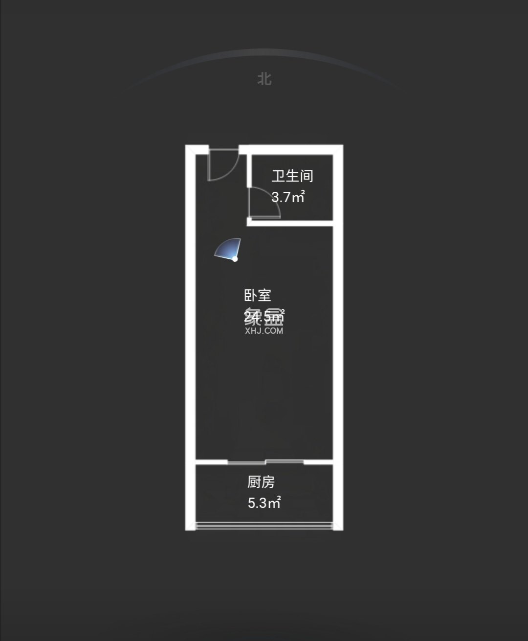 华城国际  1室0厅1卫   70.00万户型图