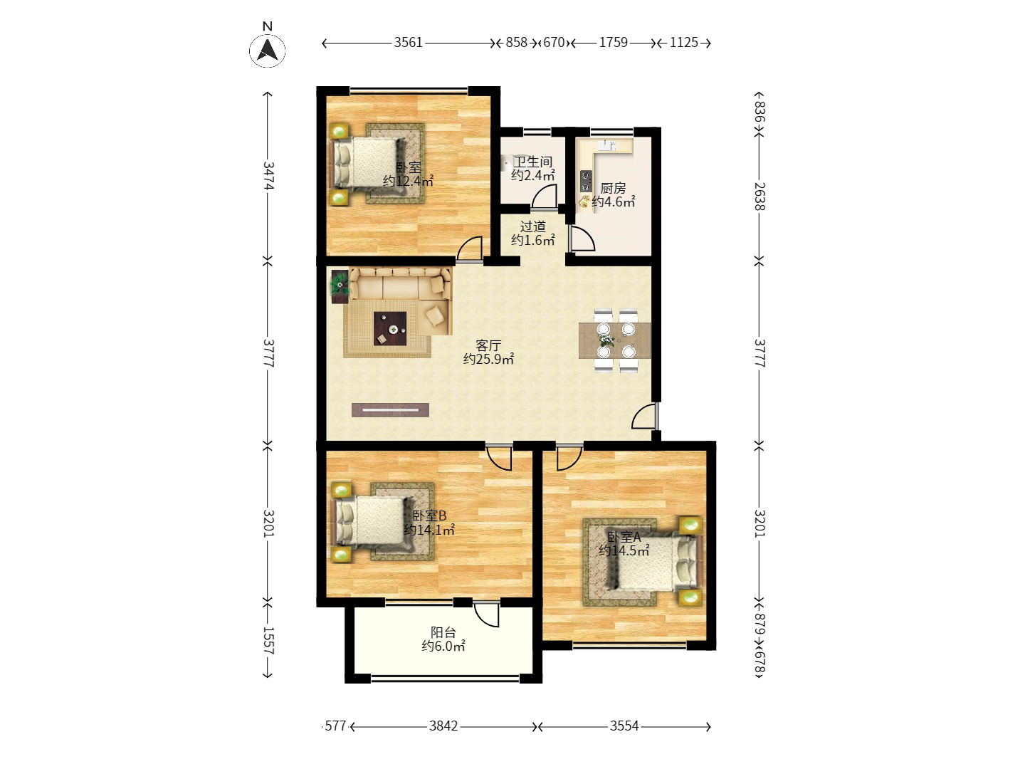 湖南第六工程有限公司机关小区（六公司机关大院）室内图2