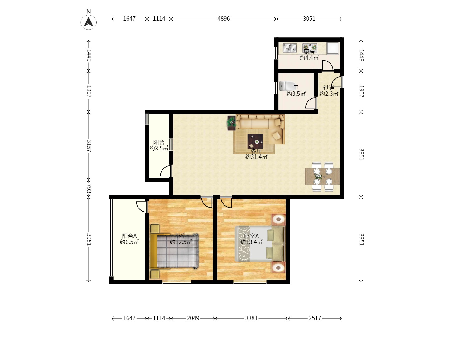 省工行家属楼 省工行家属楼室内图2