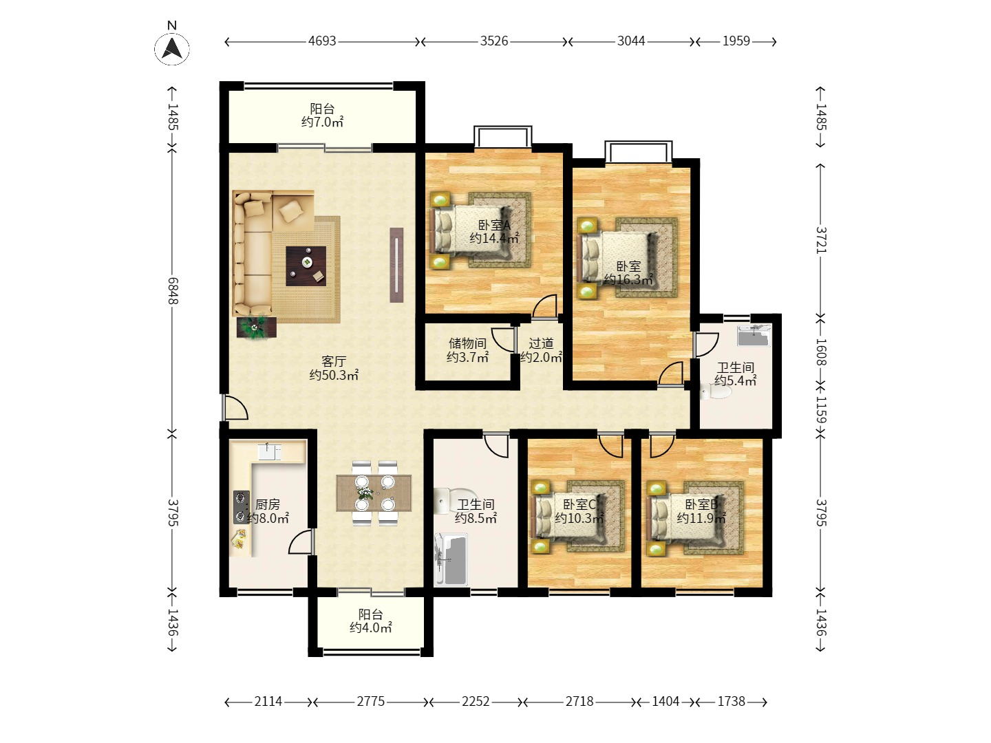 理工大学职工单位房青年汇 理工大学职工单位房青年汇室内图2