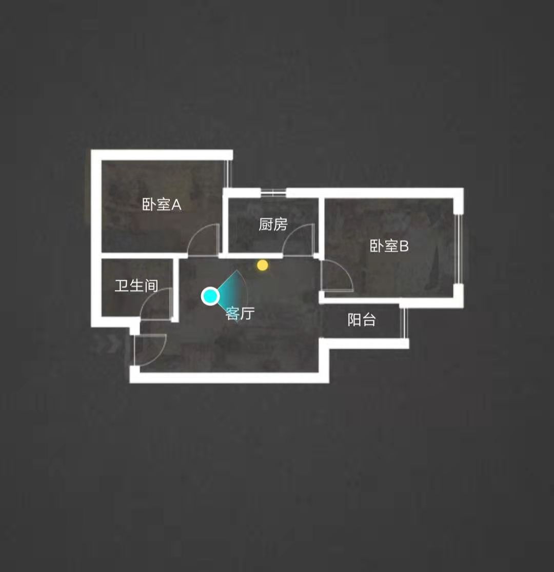 曲江华著中城  2室1厅1卫   2500.00元/月户型图