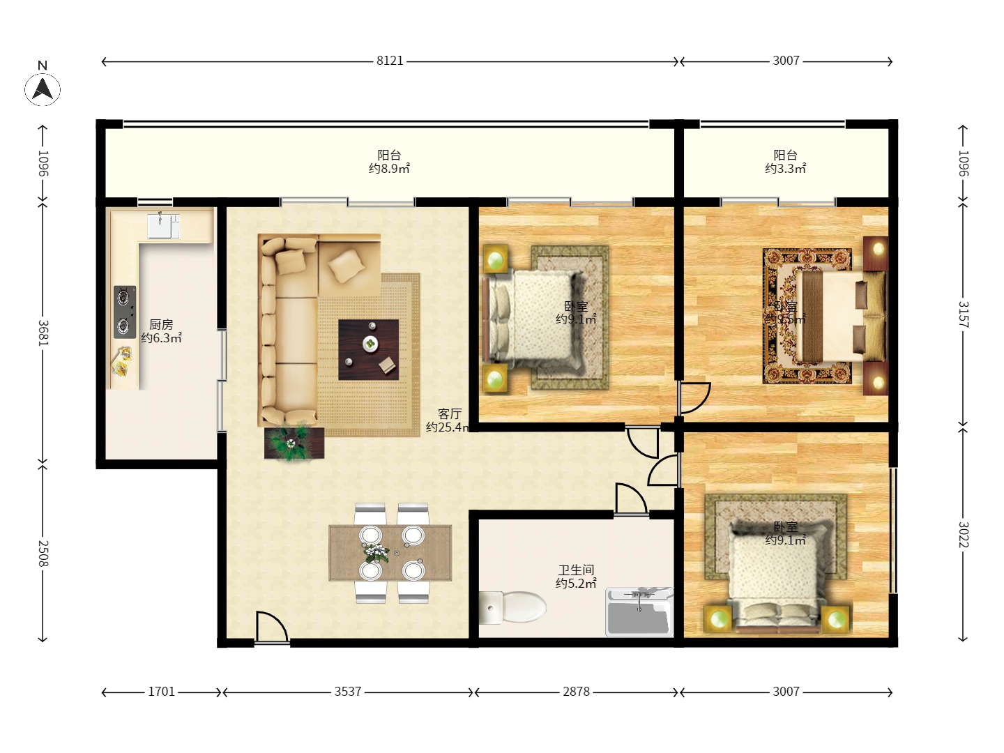 阳光100二期 阳光100二期室内图2