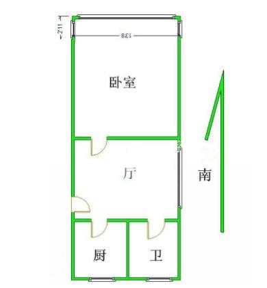 兴园小区  2室1厅1卫   34.80万户型图