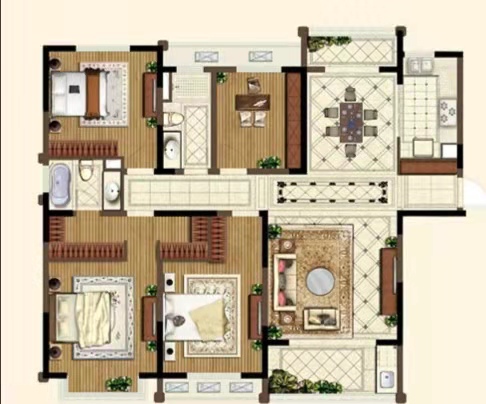 盛世桃源  3室2厅2卫   88.00万户型图