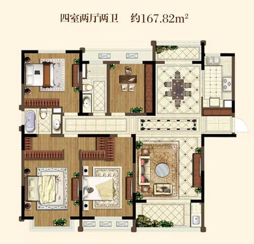 康馨小区  3室2厅1卫   45.80万户型图