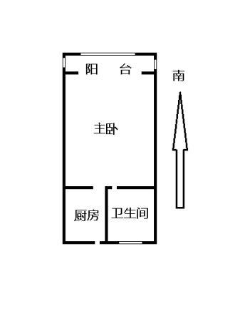 伟星文津华庭  1室1厅1卫   1500.00元/月户型图