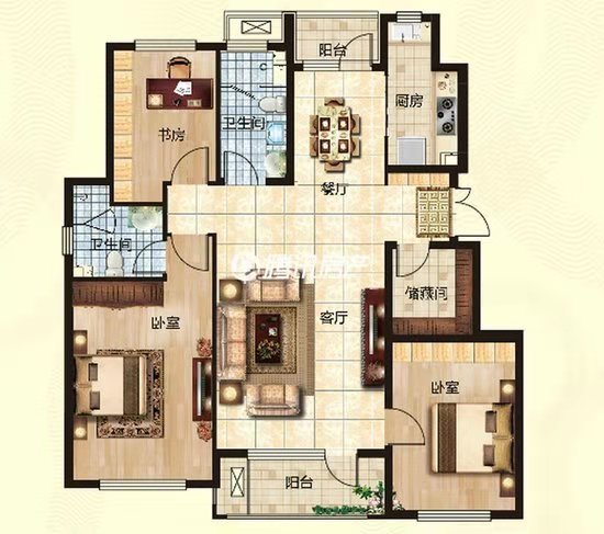 丽景花园  4室2厅2卫    69.8万 丽景花园  4室2厅2卫    69.8万户型图