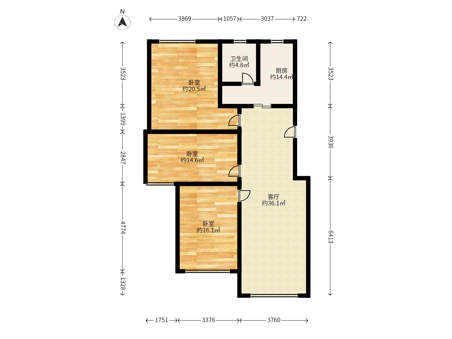 鄱阳小区  3室2厅2卫    2300.0元/月 鄱阳小区  3室2厅2卫    2300.0元/月户型图