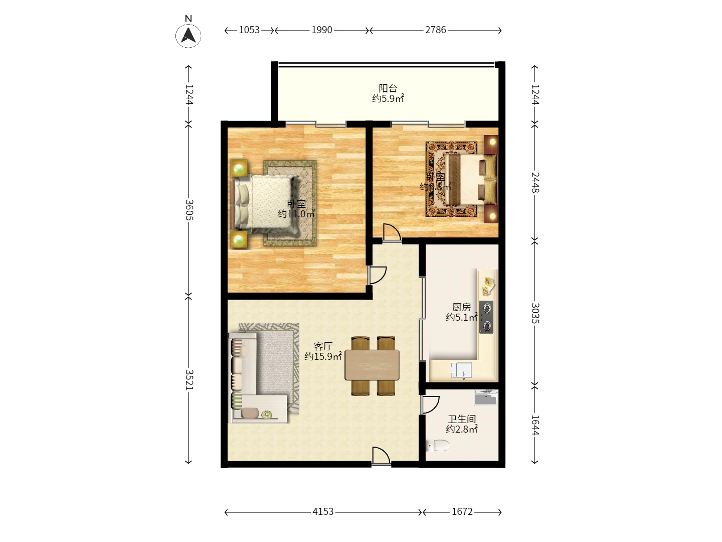 万树丹堤  1室1厅1卫    2200.0元/月 万树丹堤  1室1厅1卫    2200.0元/月户型图