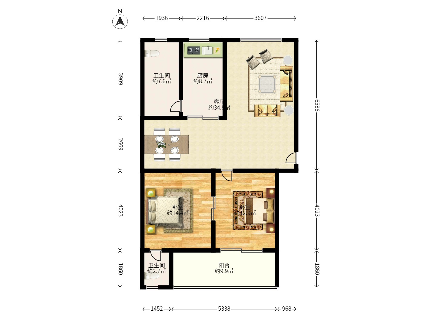 长沙市芙蓉实业公司宿舍 长沙市芙蓉实业公司宿舍室内图2