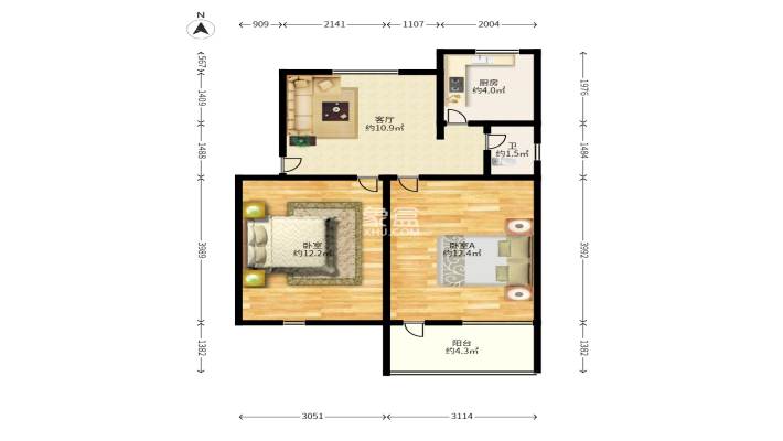 马王堆疗养院单位房 马王堆疗养院单位房室内图2