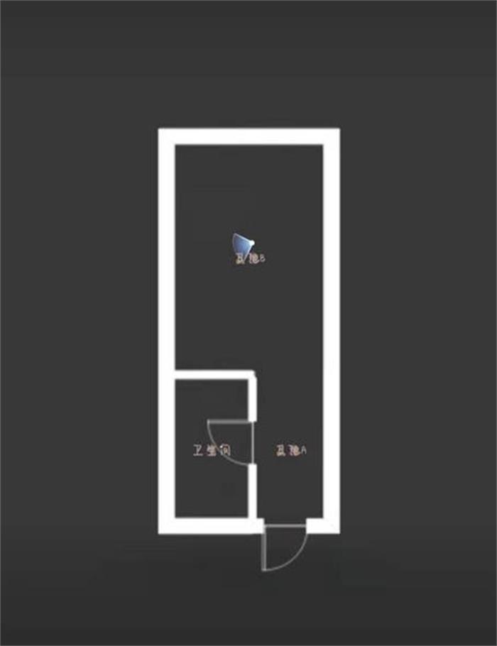 曲江华著中城  1室0厅1卫   2500.00元/月户型图