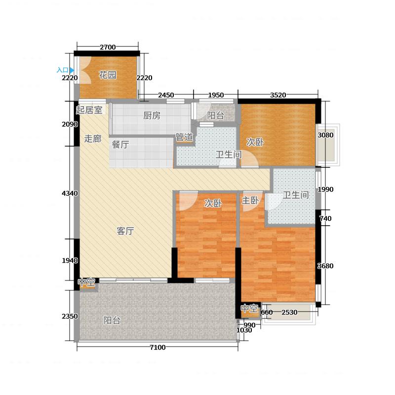 东城港湾  2室2厅1卫   2000.00元/月户型图