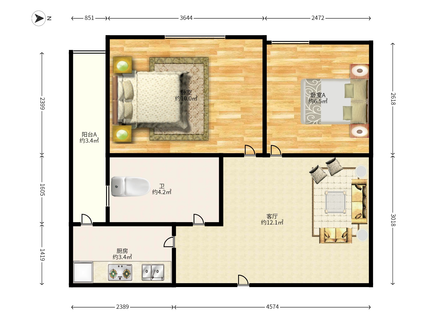红星国际星城  1室1厅1卫    1500.0元/月 红星国际星城  1室1厅1卫    1500.0元/月户型图