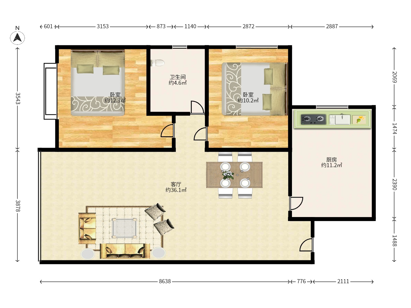 丁家高层公寓(领尚公寓) 丁家高层公寓(领尚公寓)室内图2