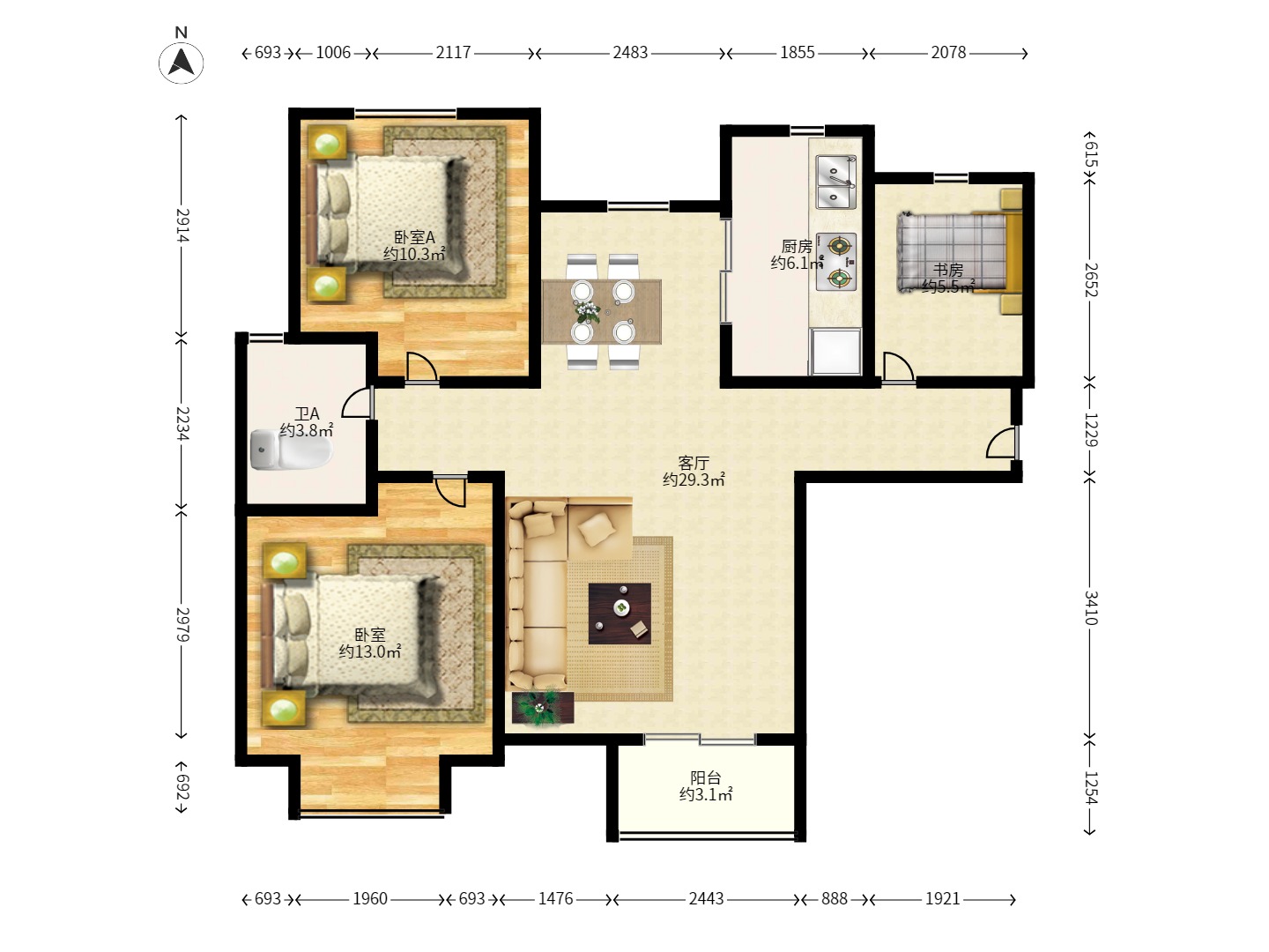 中国铁建国际城一期 中国铁建国际城一期室内图2