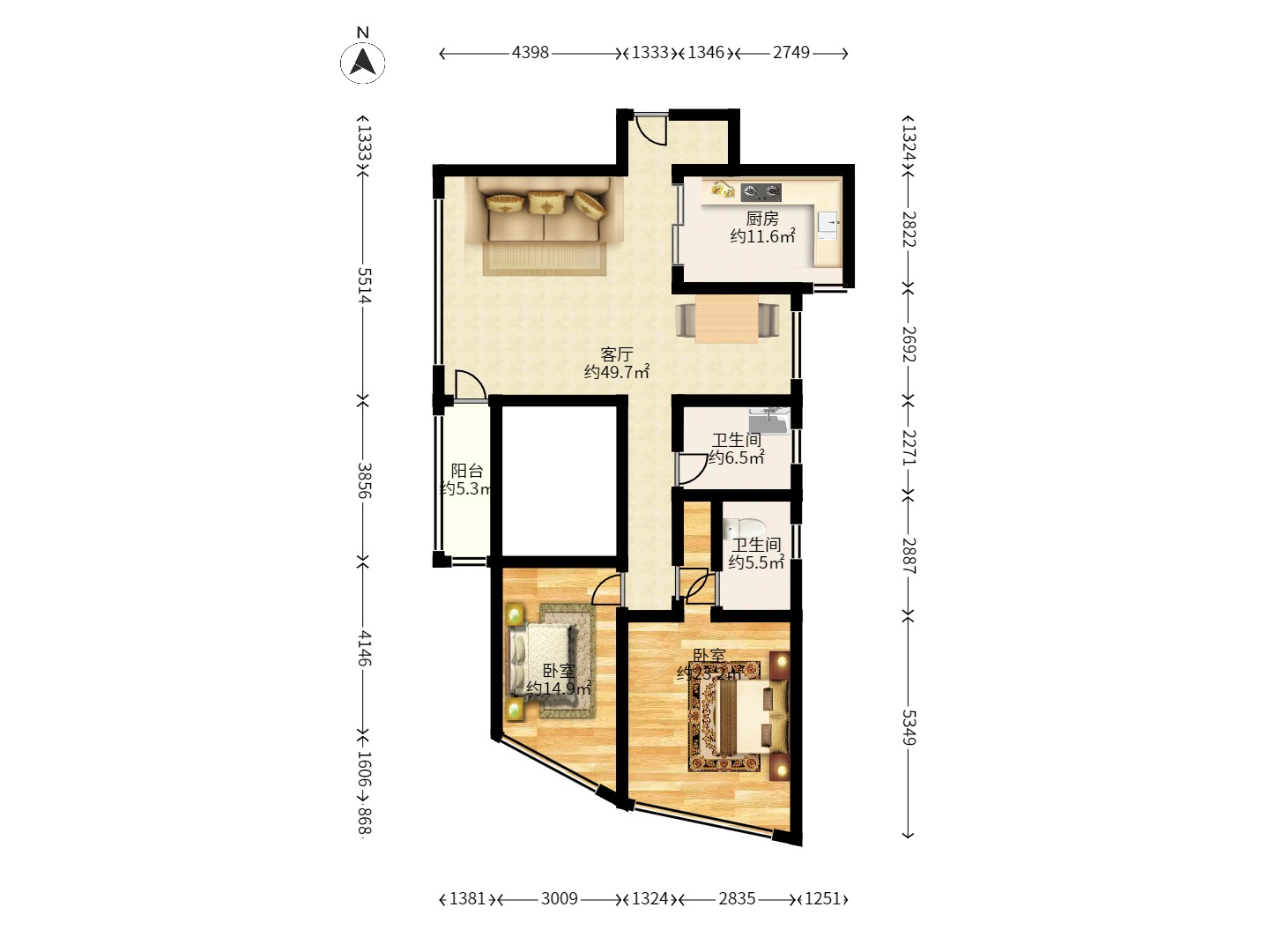 南明苑西区 南明苑西区室内图2