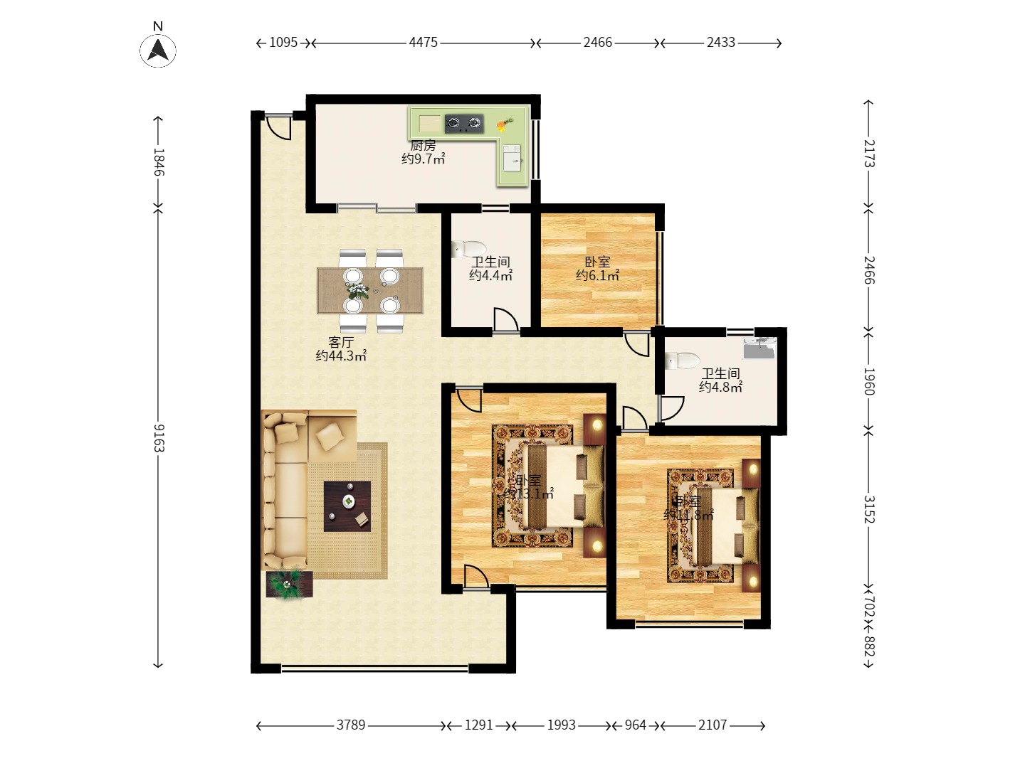 保利麓谷林語A區(qū)室內(nèi)圖2