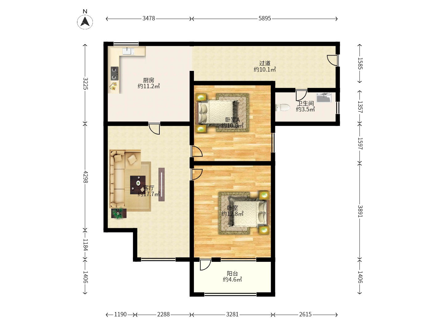 荣安宿舍 荣安宿舍室内图2