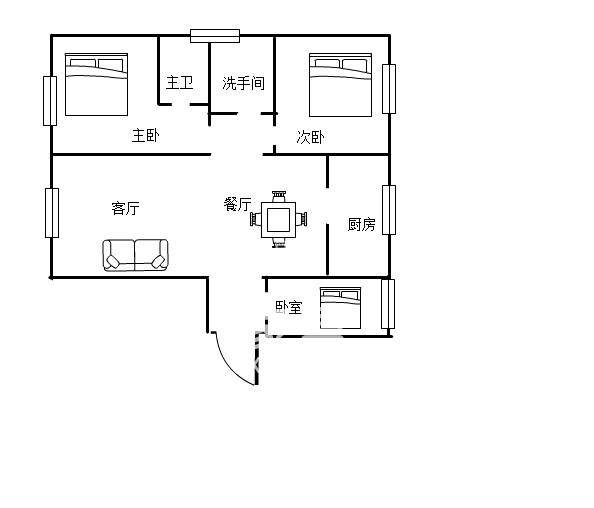 碧桂园麓府 3室2厅2卫 2500.0元/月 碧桂园麓府 3室2厅2卫 2500.0元/月户型图