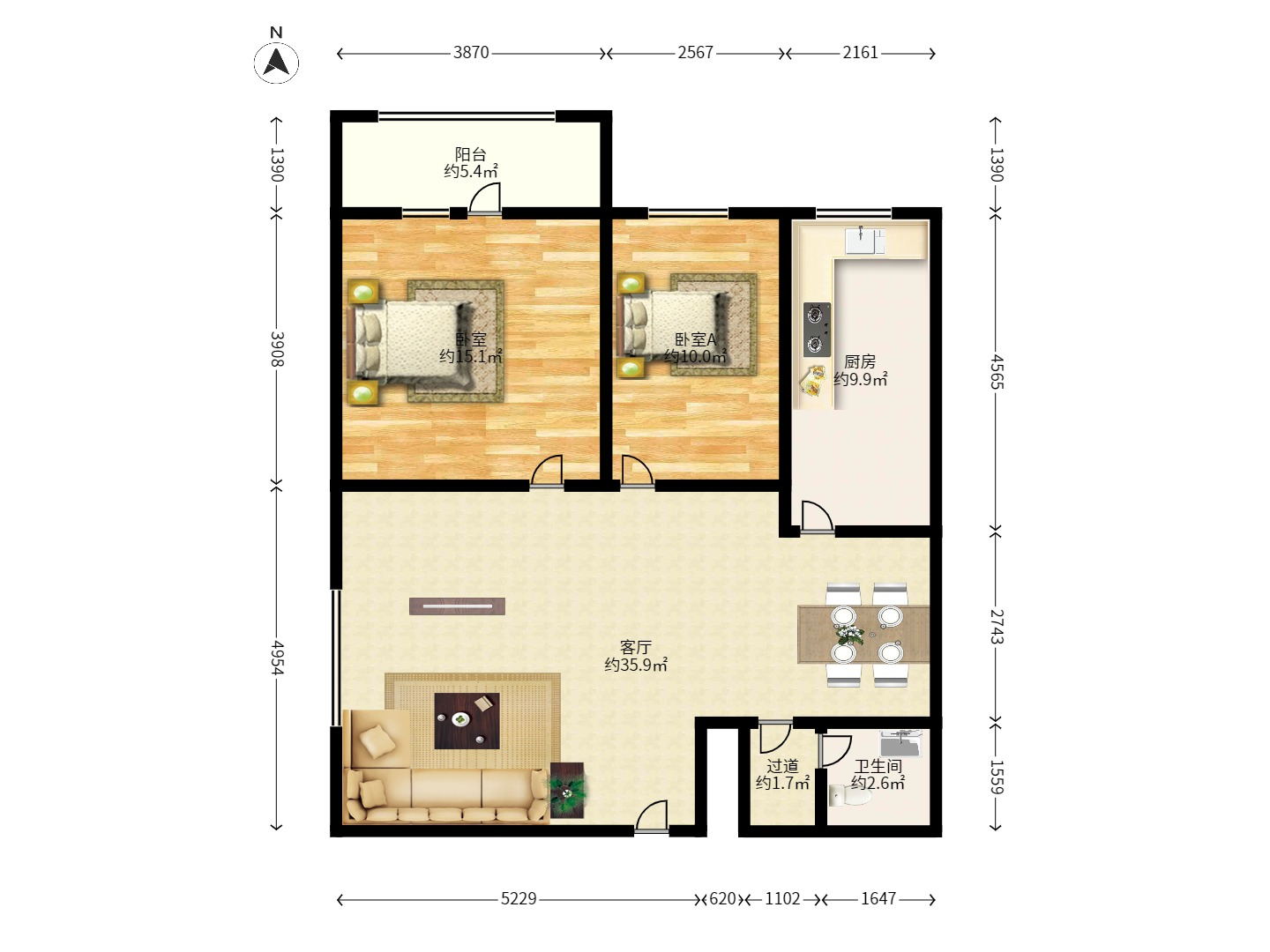 枫林美景  2室2厅1卫    1900.0元/月 枫林美景  2室2厅1卫    1900.0元/月户型图