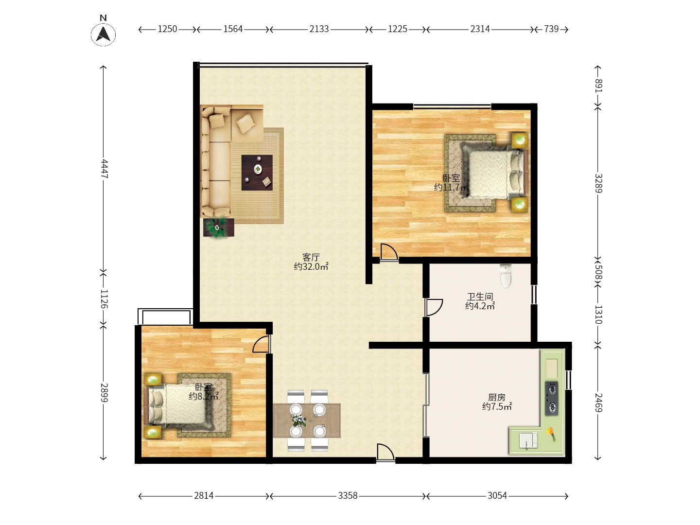 中国铁建国际城一期室内图2