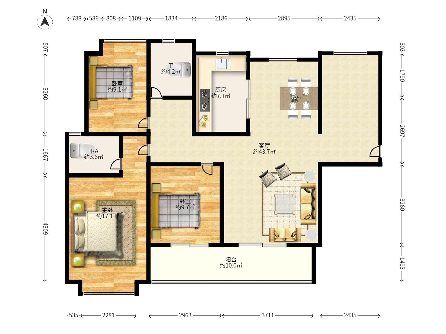 珠江东方明珠(新地东方明珠)一二期 珠江东方明珠(新地东方明珠)一二期室内图2