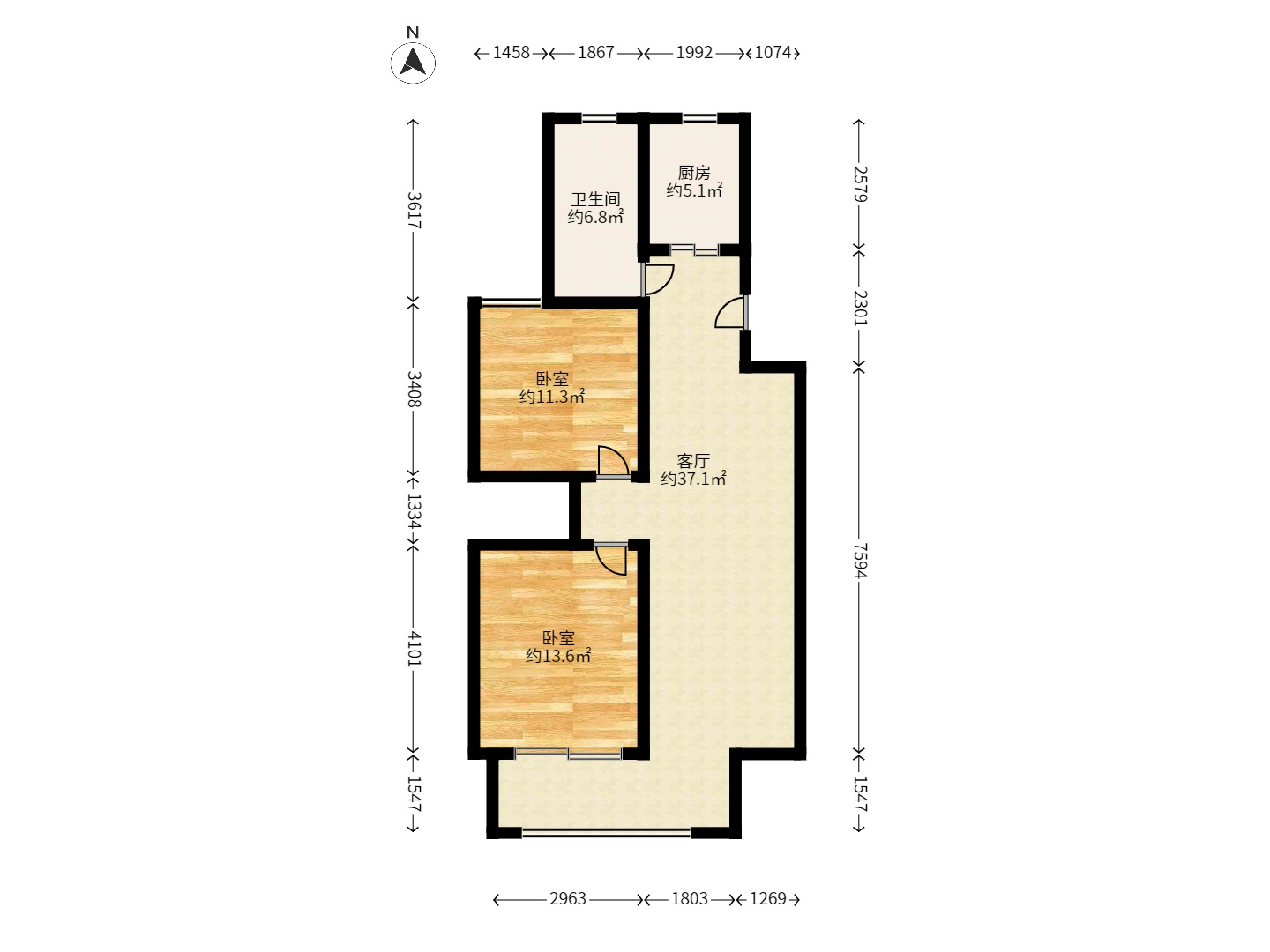 京剧院单位房 京剧院单位房室内图2
