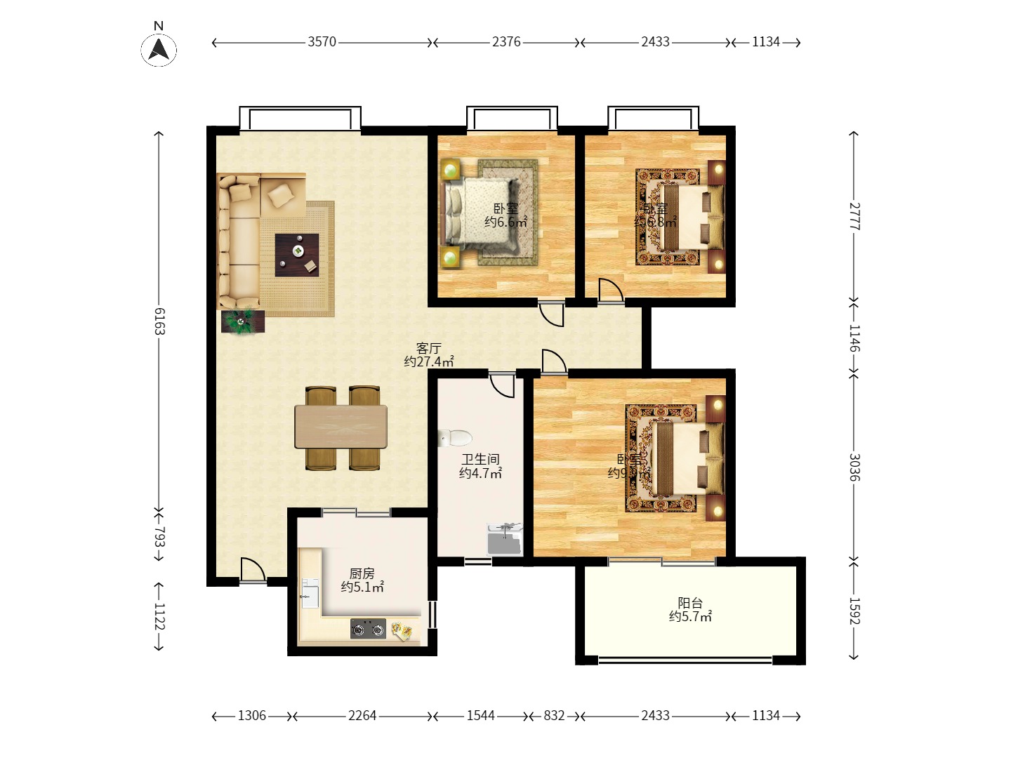 金领家族  3室1厅1卫    2200.0元/月 金领家族  3室1厅1卫    2200.0元/月户型图