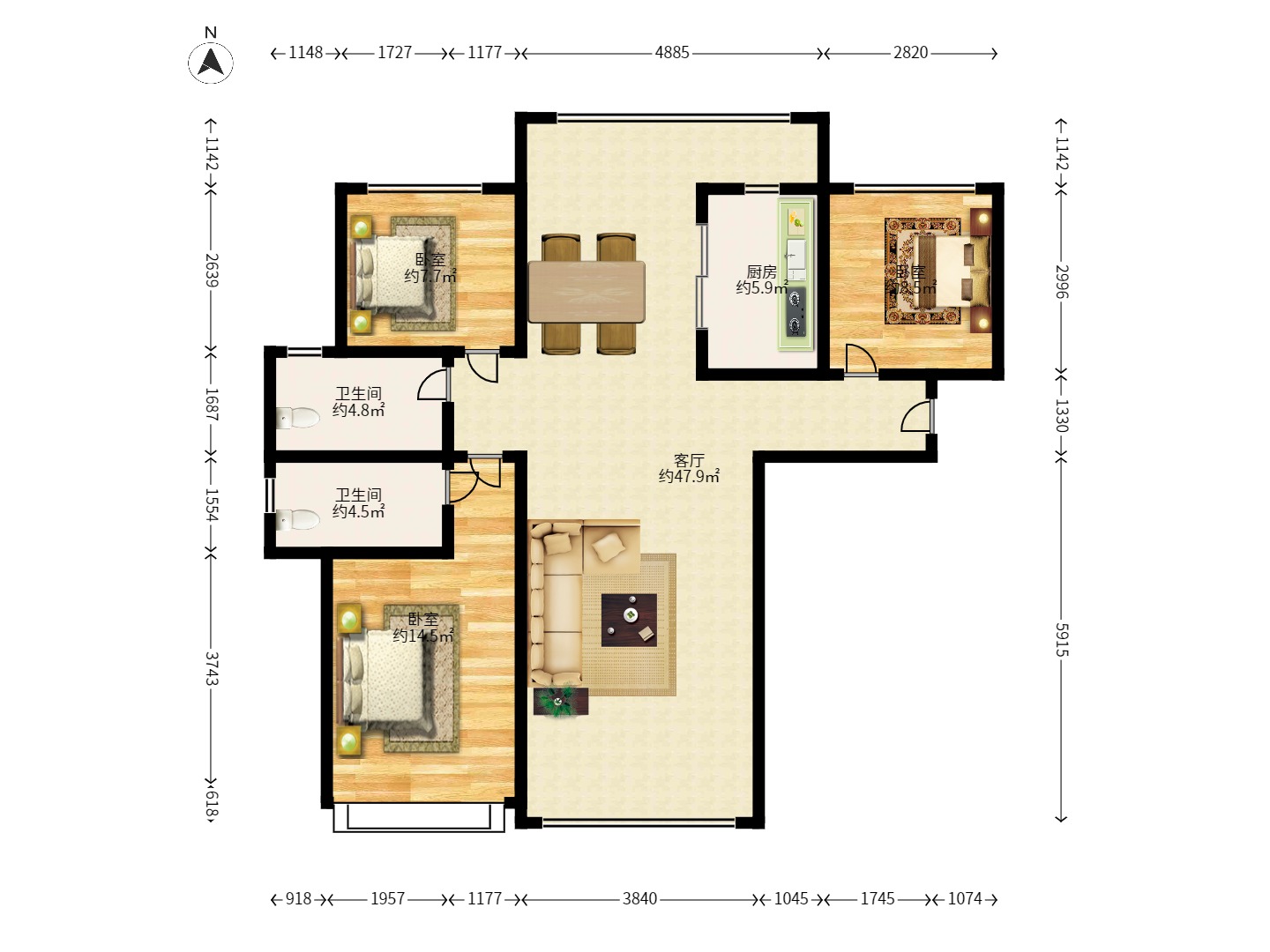 金地三千府(金地湖山樾、金地自在城) 金地三千府(金地湖山樾、金地自在城)室内图2