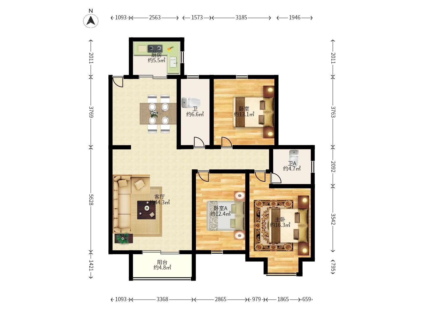 景上鑫苑室内图2