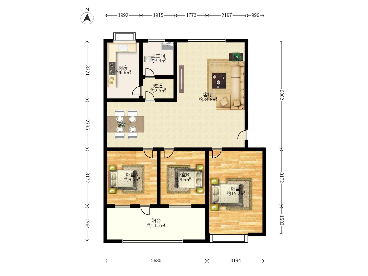 安全厅宿舍阳光小区(湘湖渔场阳光小区) 安全厅宿舍阳光小区(湘湖渔场阳光小区)室内图2