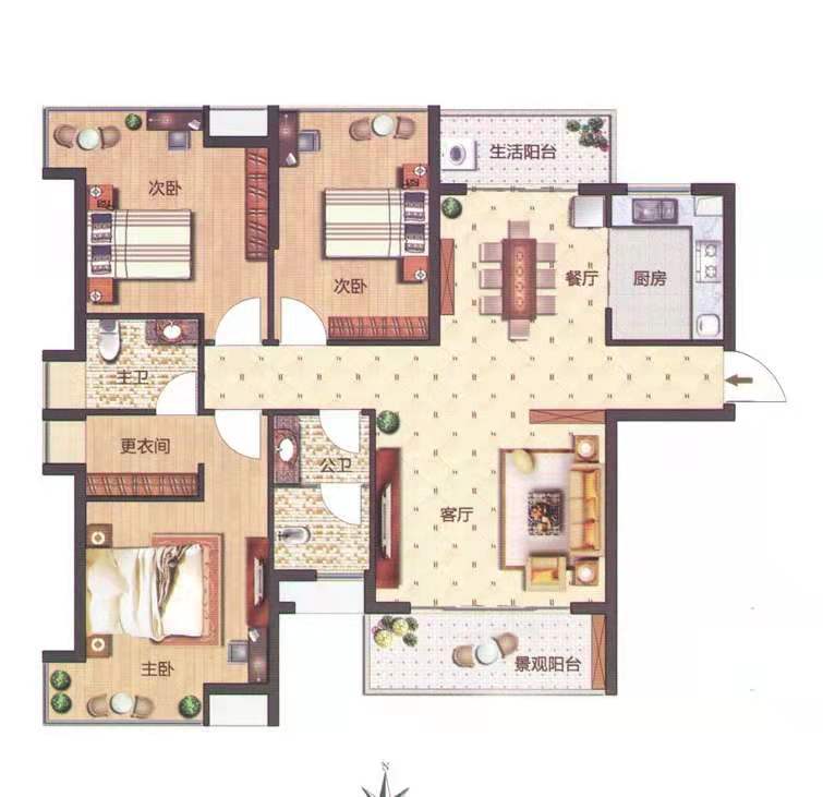 尚东湾  3室2厅2卫    78.0万 尚东湾  3室2厅2卫    78.0万户型图