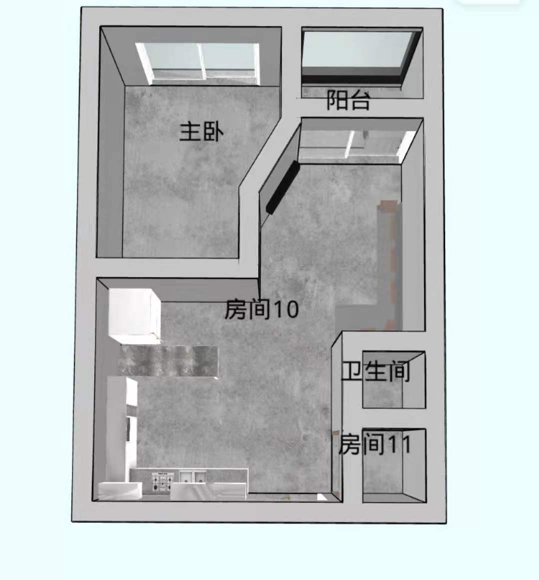 万豪城市花园  1室1厅1卫   30.80万户型图