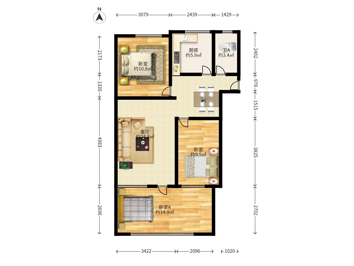 东瓜山二村 东瓜山二村室内图2