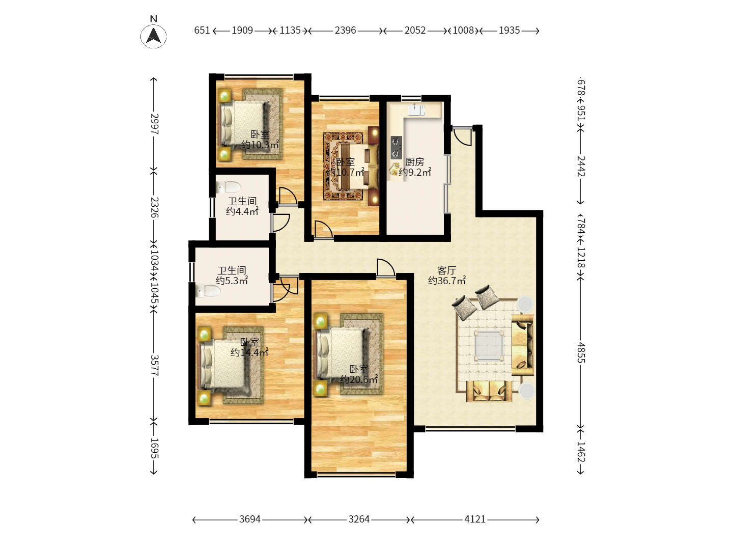 兰亭都荟(璟峰苑) 兰亭都荟(璟峰苑)室内图2