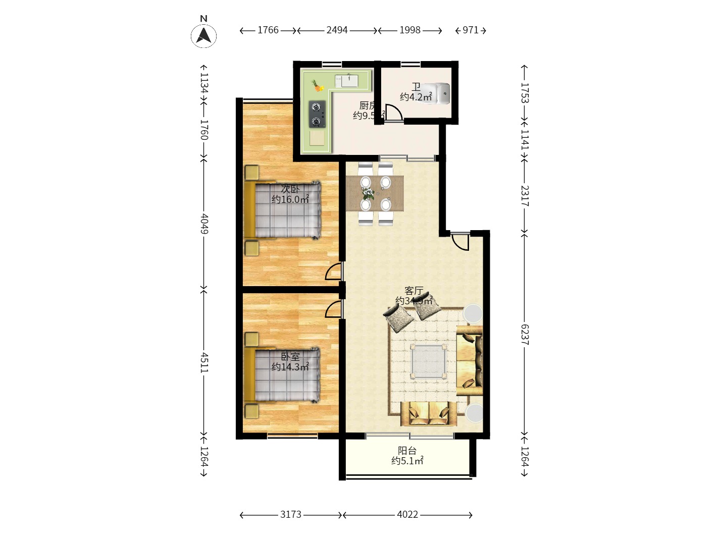 雅泰家园 雅泰家园室内图2